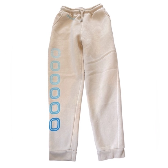 Overtime Cream Logo Sweatpants – Youth XL, Blue Graphic Joggers - Picture 1 of 5